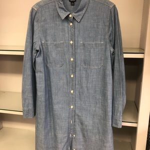 J.Crew denim button dress small